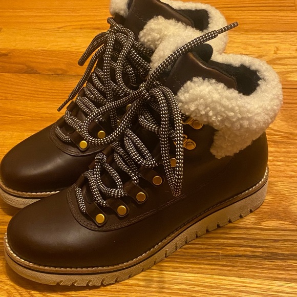 Cole Haan Zero Grand Explorer W6 Brown Leather Waterproof Boots -EUC - Picture 15 of 15